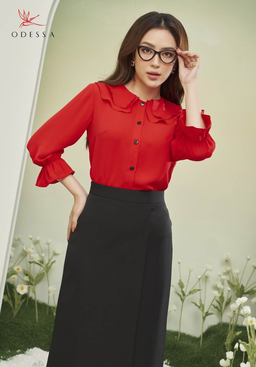 ÁO SƠ MI TAY CHUÔNG NỮ TÍNH AS21-061