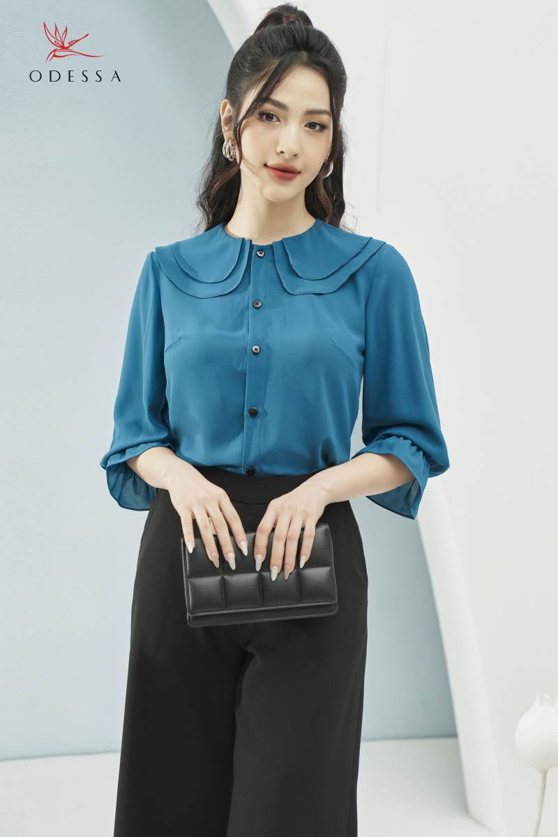 ÁO SƠ MI TAY CHUÔNG NỮ TÍNH AS21-061