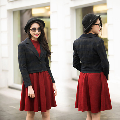 áo khoác dáng lửng, áo khoác dạ dáng lửng, đầm xòe dạ, đầm body