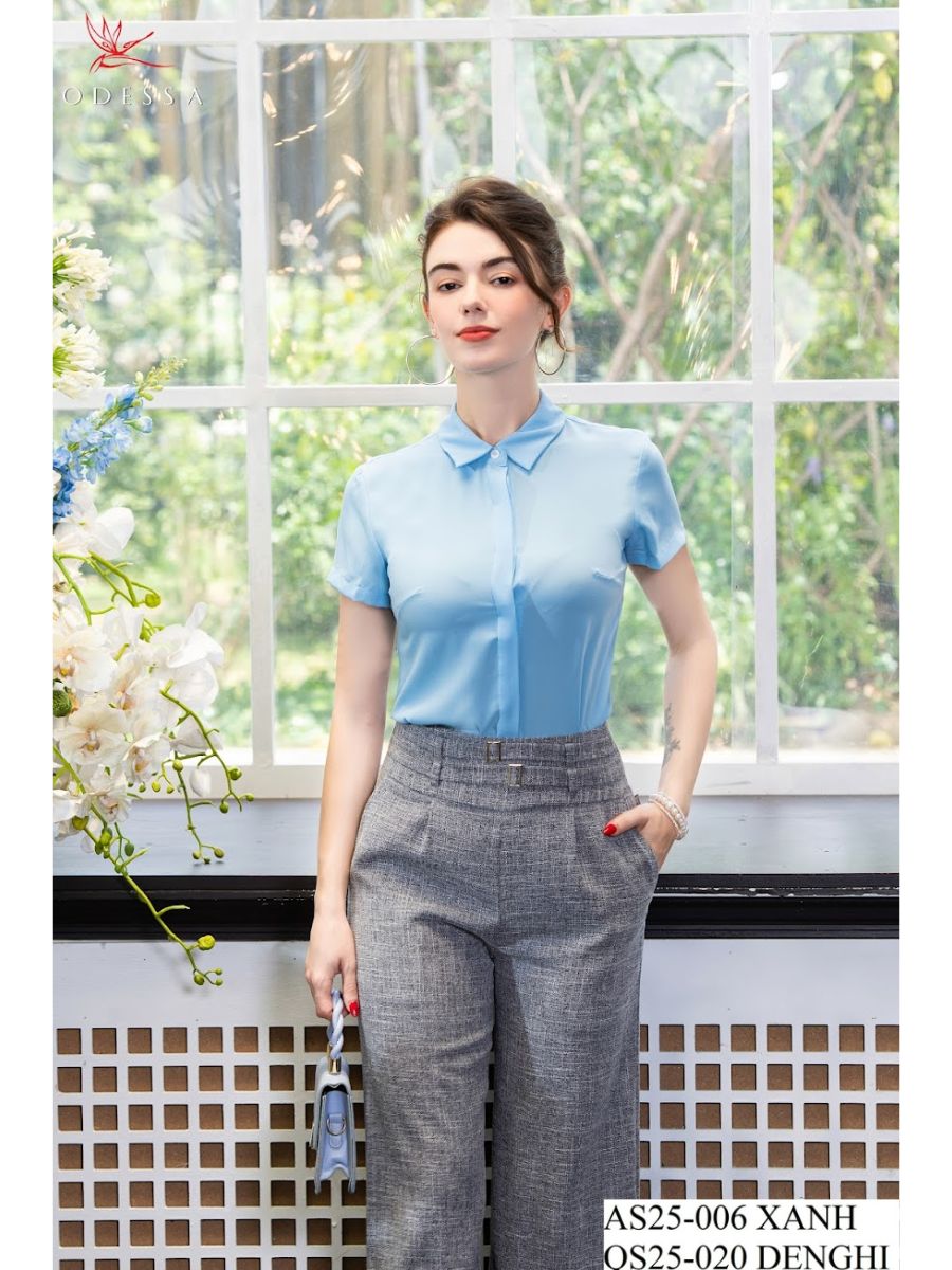 ÁO SƠ MI CỘC TAY SANG TRỌNG AS25-006
