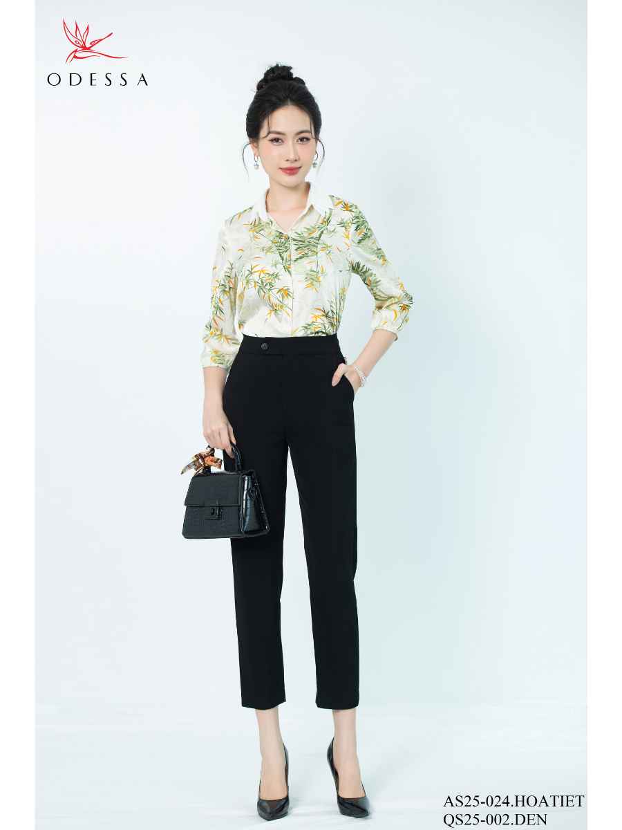 ÁO SƠ MI HỌA TIẾT CÀNH TRÚC AS25-024