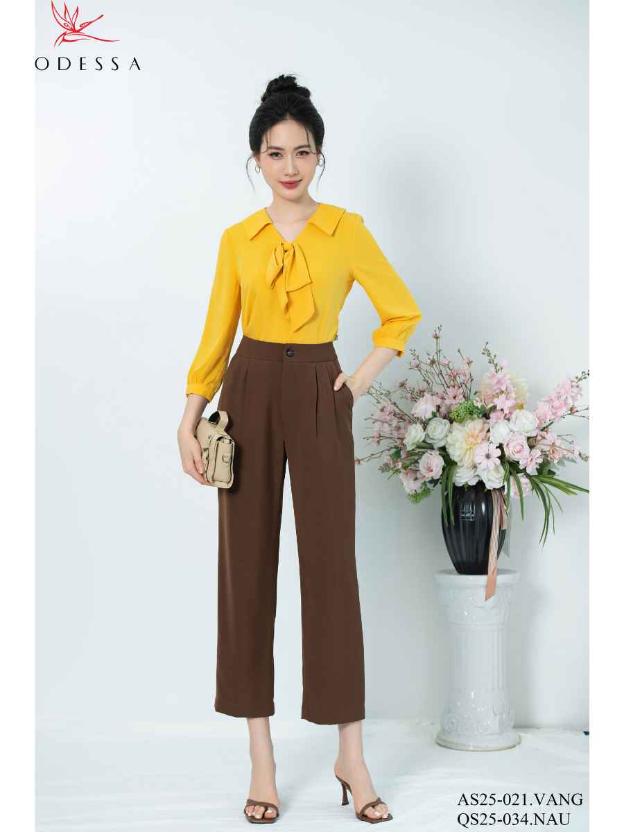 ÁO SƠ MI NƠ CỔ CÁCH ĐIỆU AS25-021