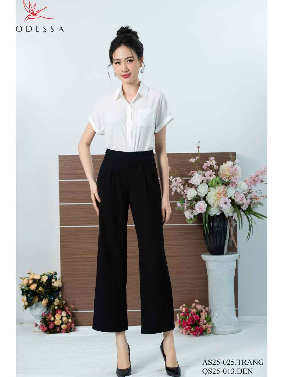 QUẦN TÂY CẠP CAO ỐNG SUÔNG DÁNG LỬNG QS25-013