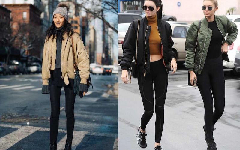 Áo khoác bomber và quần legging