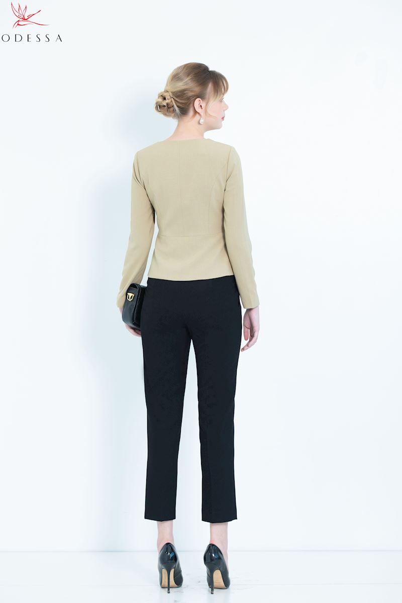 ÁO VETS TAY DÀI CỔ TRÒN PHỐI NÚT THANH LỊCH 