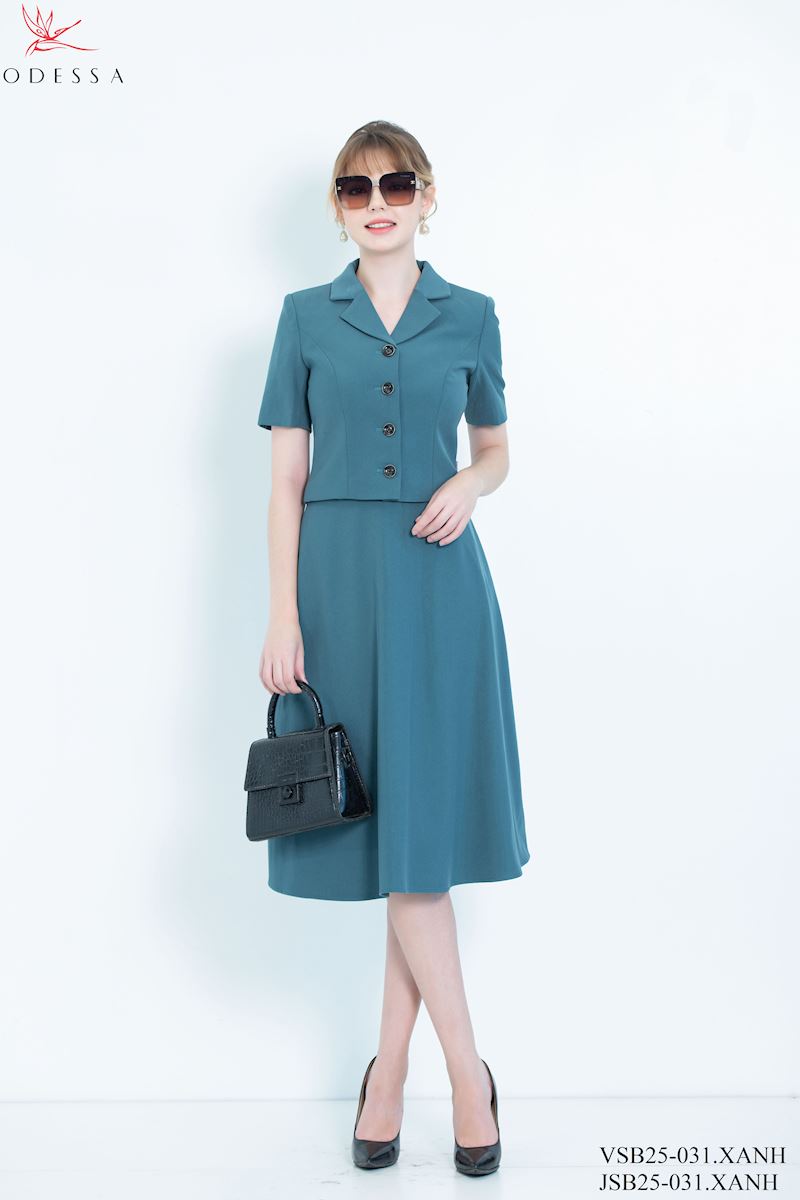 CHÂN VÁY XÒE BỘ VEST CÔNG SỞ TRẺ TRUNG JSB25-031