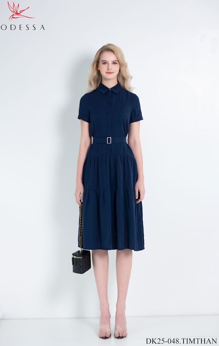 ĐẦM NỮ THANH LỊCH CỔ ĐỨC KÈM ĐAI DK25-048