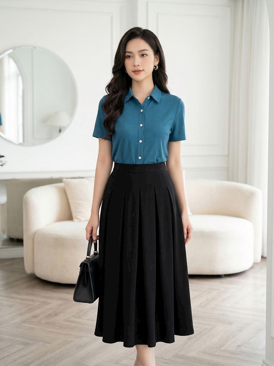 CHÂN VÁY XÒE CÓ CẠP JS5