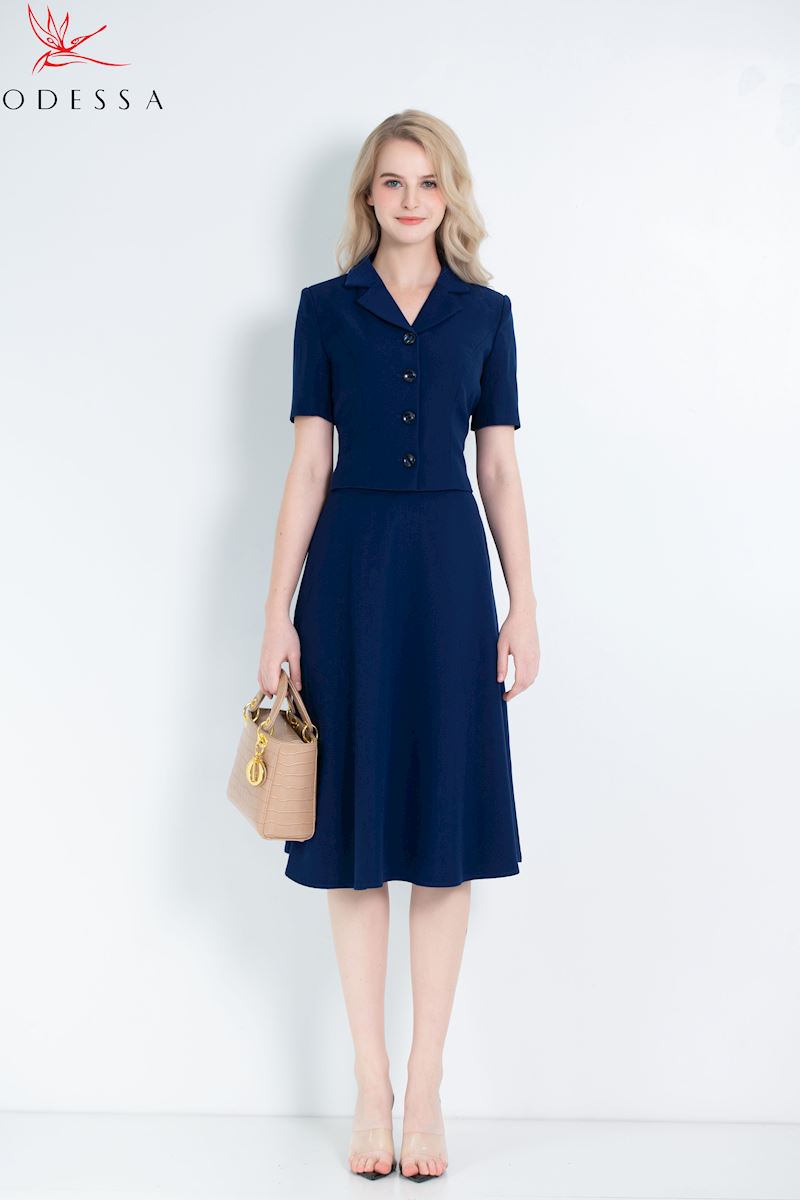 CHÂN VÁY XÒE BỘ VEST CÔNG SỞ TRẺ TRUNG JSB25-031