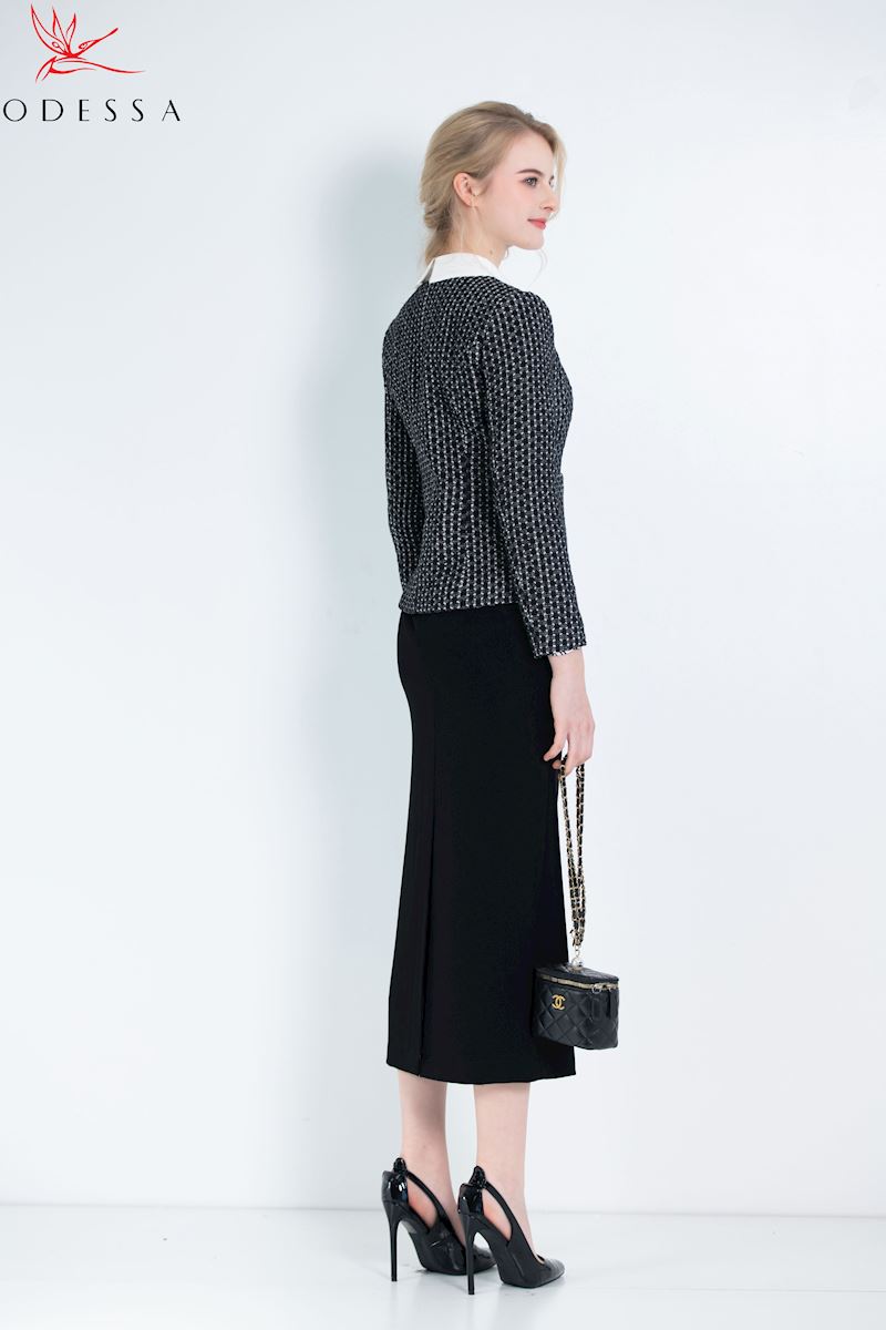 VEST DẠ CỔ TRÒN PHỐI CÚC VS25-026