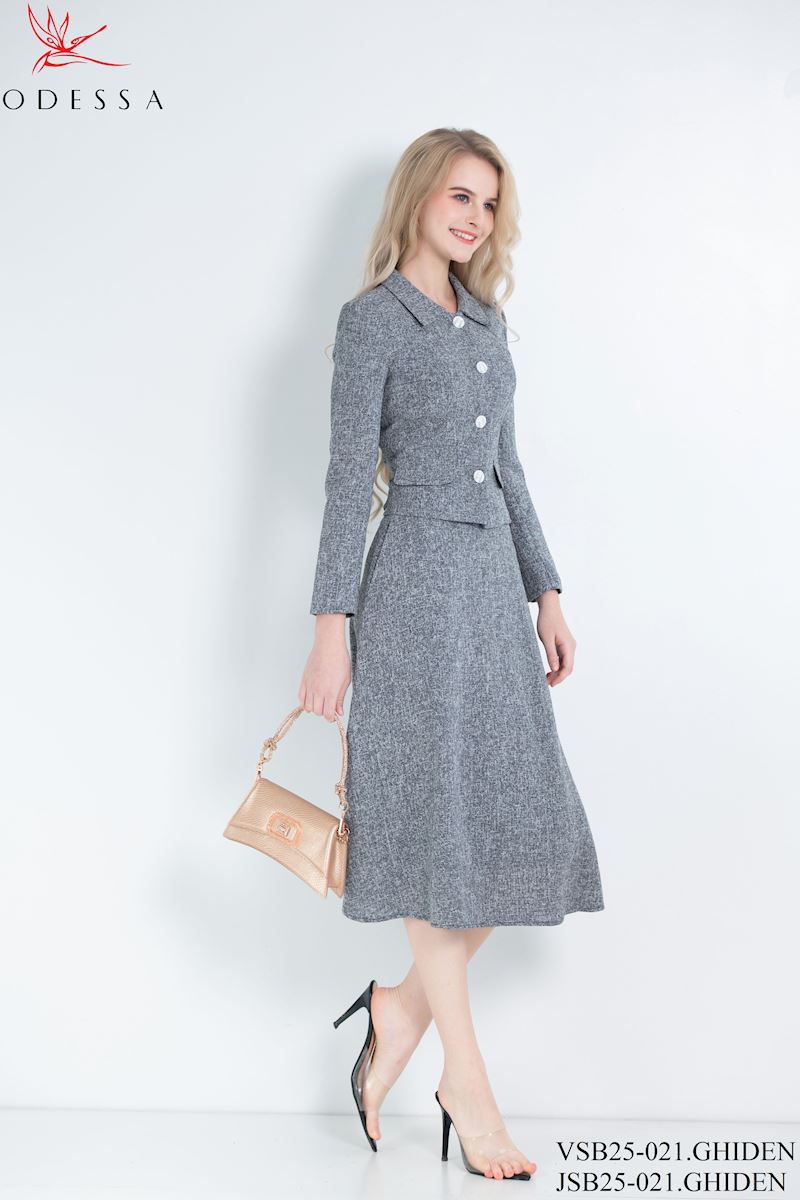 CHÂN VÁY XÒE BỘ VEST CÔNG SỞ CAO CẤP JSB25-021